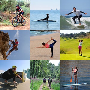 mtb sup yoga hike surf climb skate golf